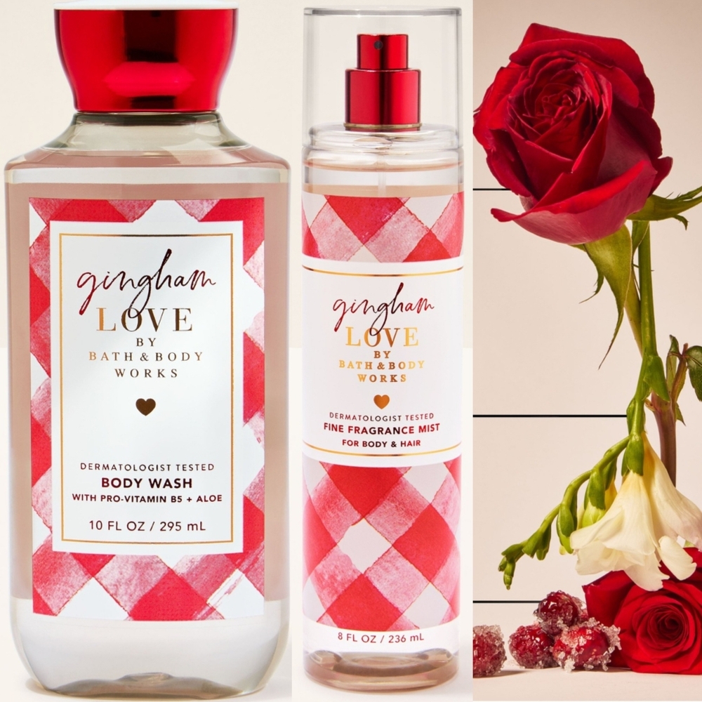 Bath Body Works Gingham Love Body Wash & Fragrance Mist Set NEW